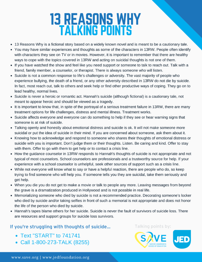 13 Reasons why talking points